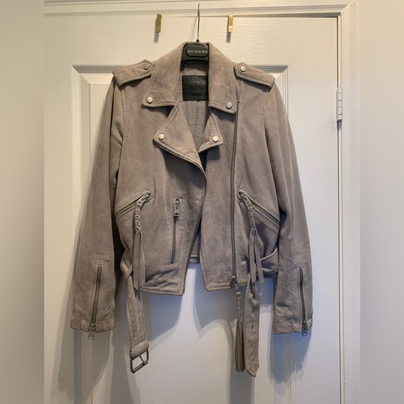 ALLSAINTS SUEDE BALFERN BIKER JACKET - Picture 10 of 17